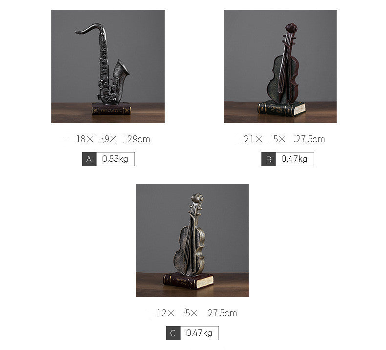 American Violin Saxophone Instrument Model Resin