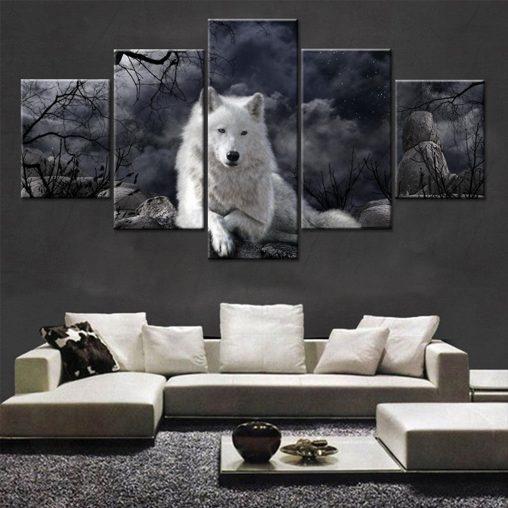 5 Panel Animal Wolf