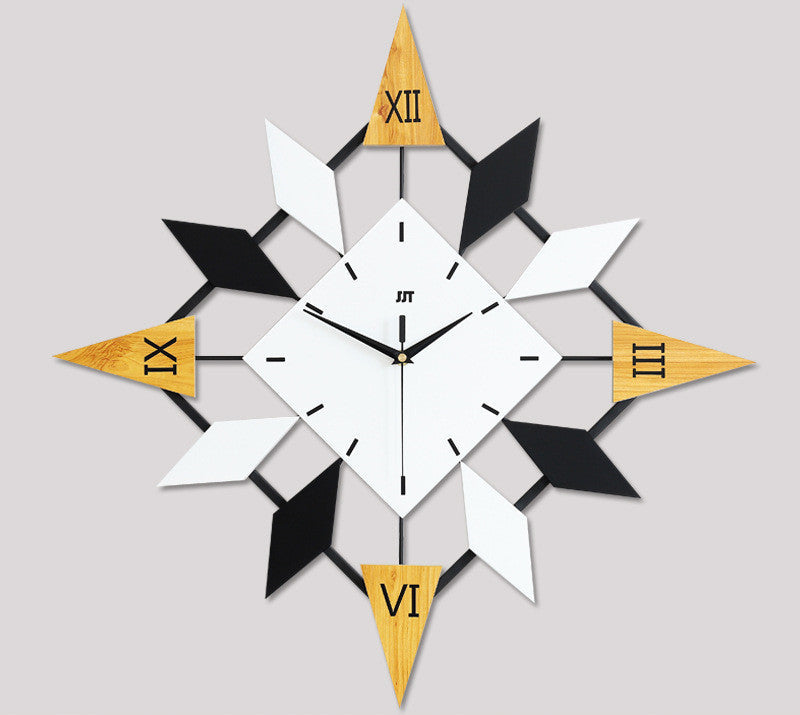 Diamond-shaped wall clocks
