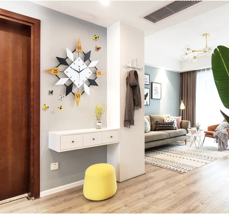 Diamond-shaped wall clocks