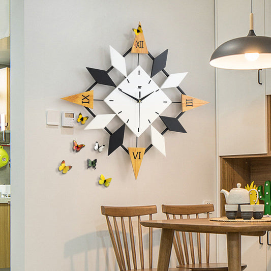 Diamond-shaped wall clocks