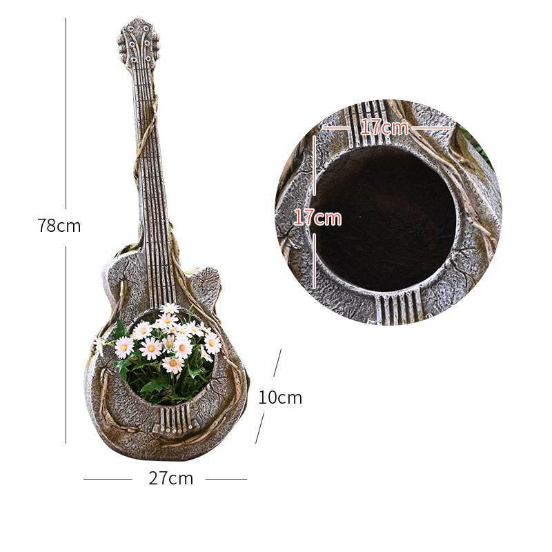 Guitar flower pot