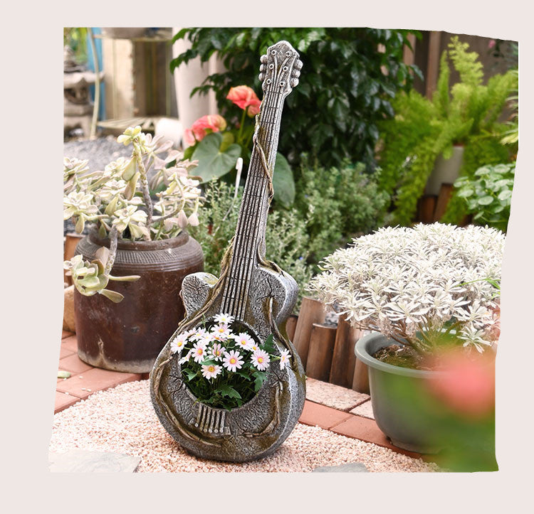 Guitar flower pot
