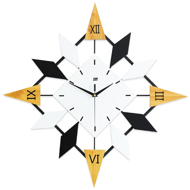 Diamond-shaped wall clocks
