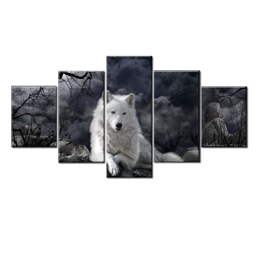 5 Panel Animal Wolf