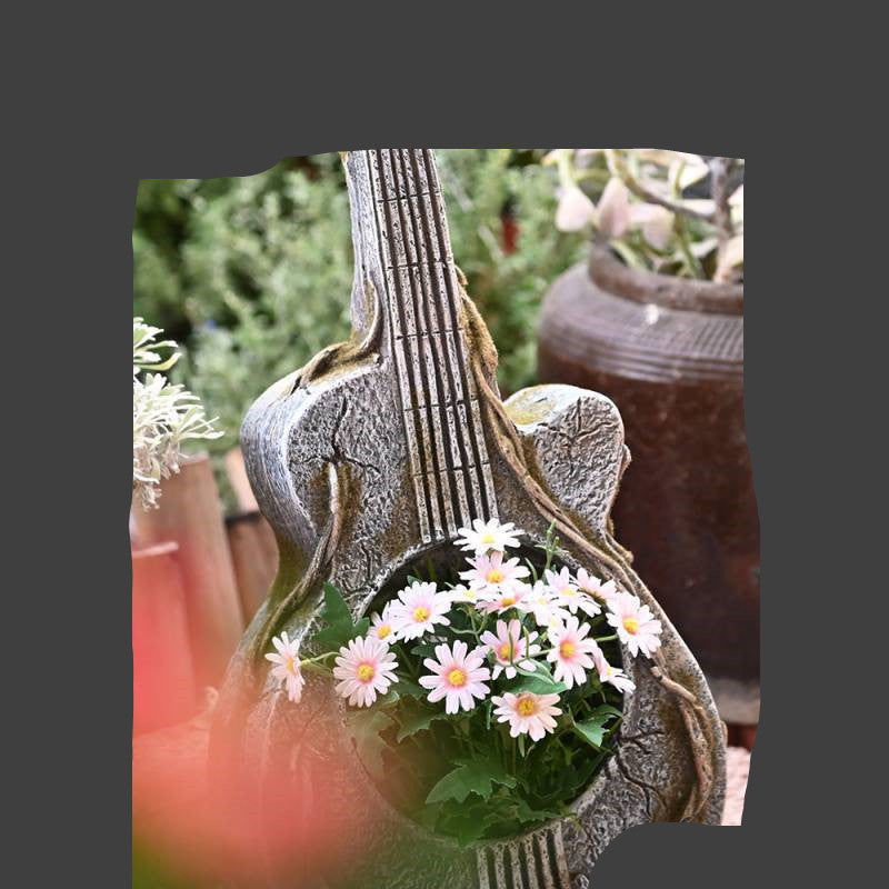 Guitar flower pot
