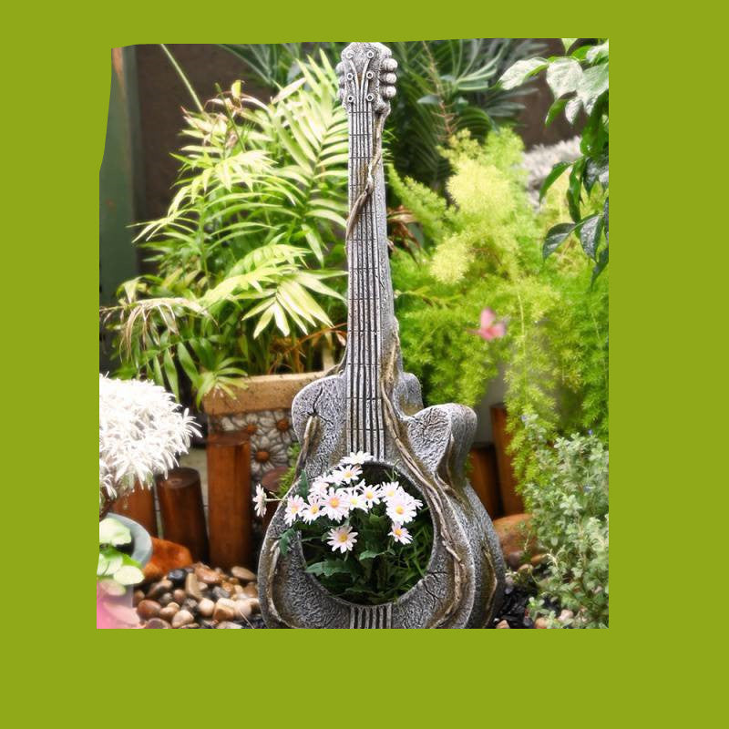 Guitar flower pot