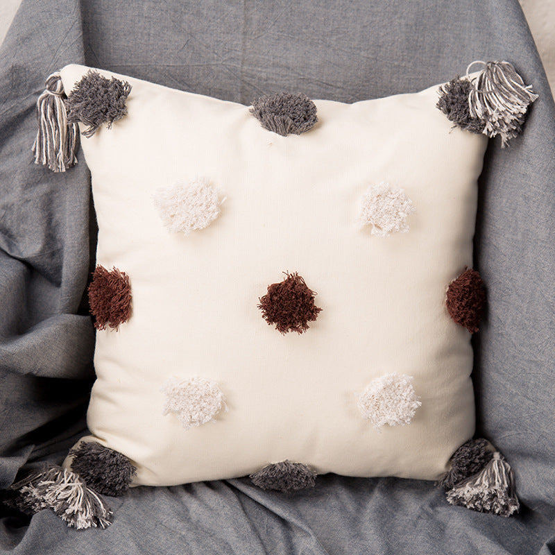 Embroidered Square Pillow