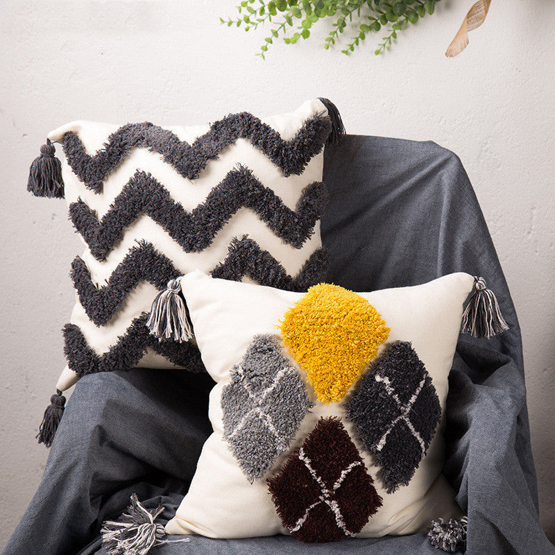 Embroidered Square Pillow