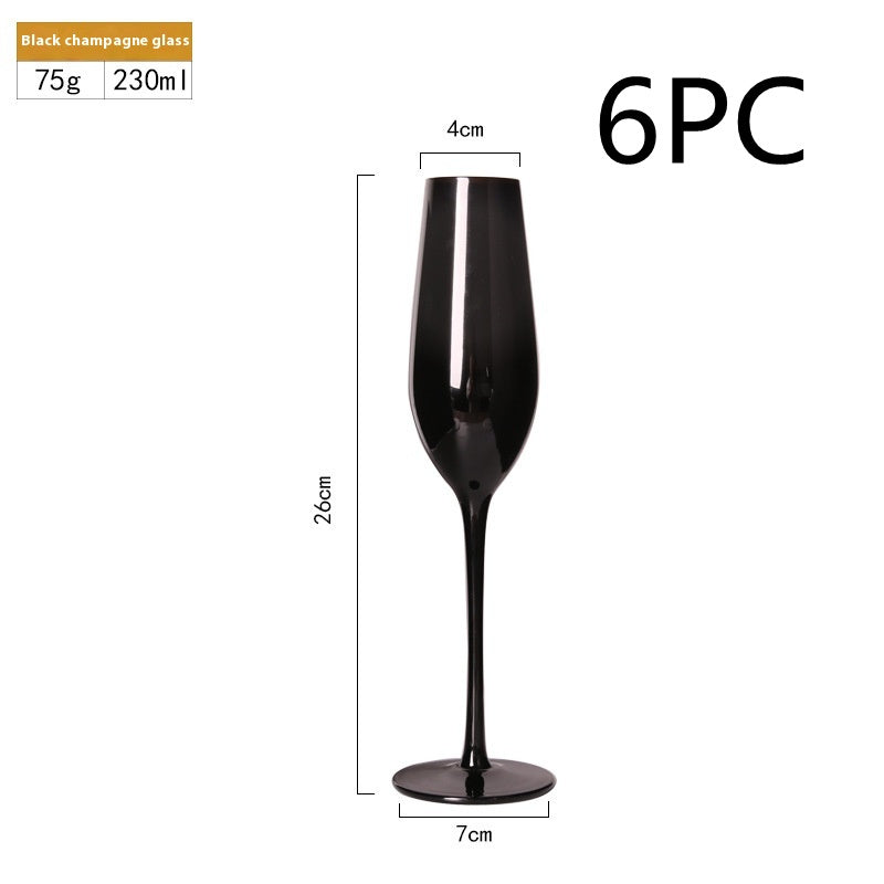 Black Champagne Glass