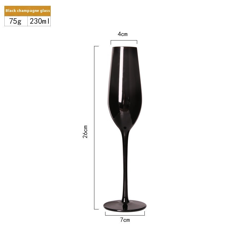 Black Champagne Glass