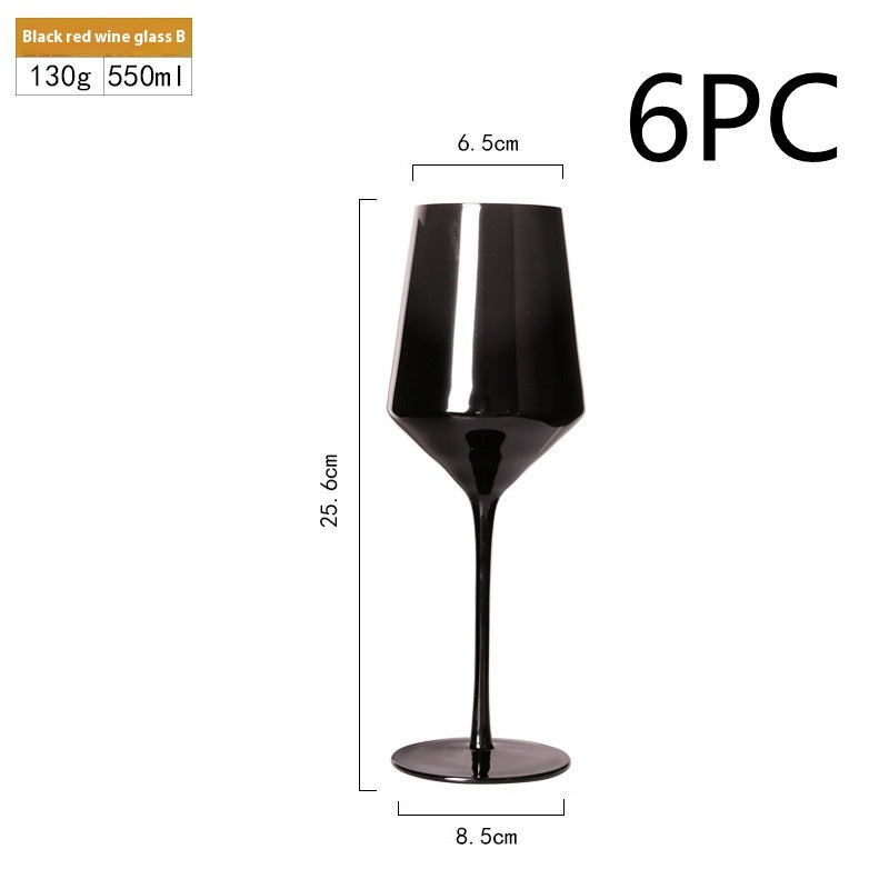 Black Champagne Glass