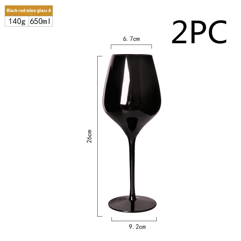 Black Champagne Glass