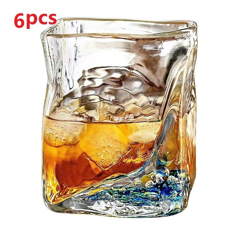 Transparent Irregular Whisky Glasses