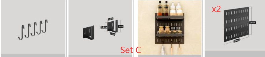 Wall Mounted Kitchen Storage Rack