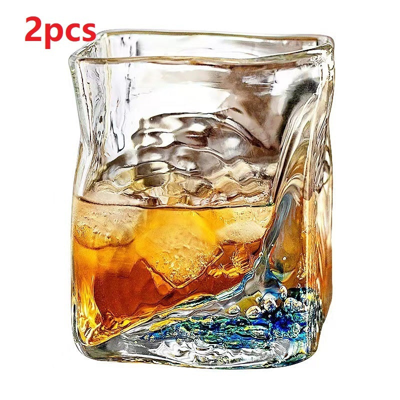 Transparent Irregular Whisky Glasses