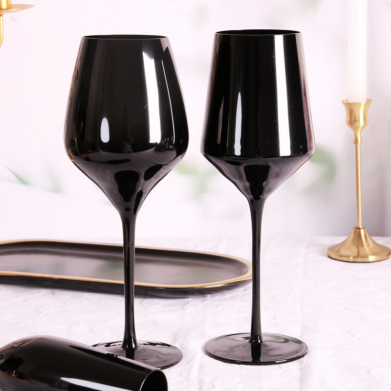 Black Champagne Glass