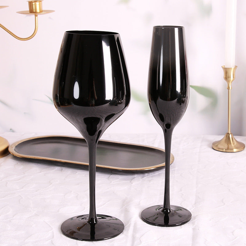 Black Champagne Glass