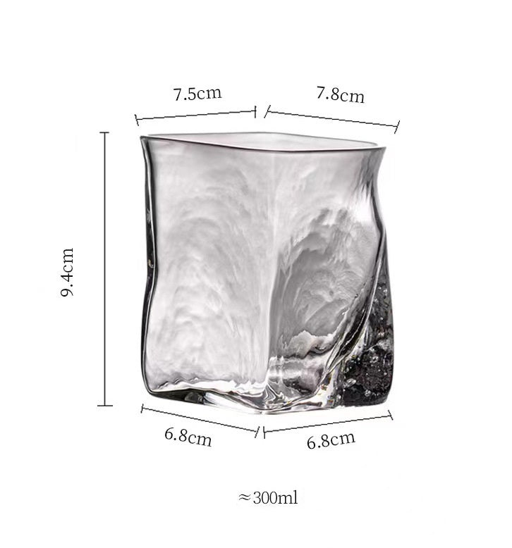 Transparent Irregular Whisky Glasses