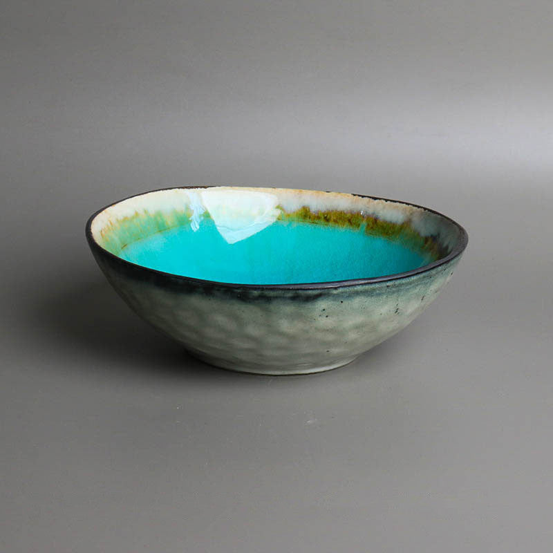 Colored Glaze Japanese Bowl