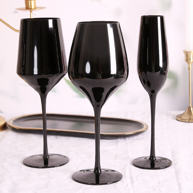Black Champagne Glass