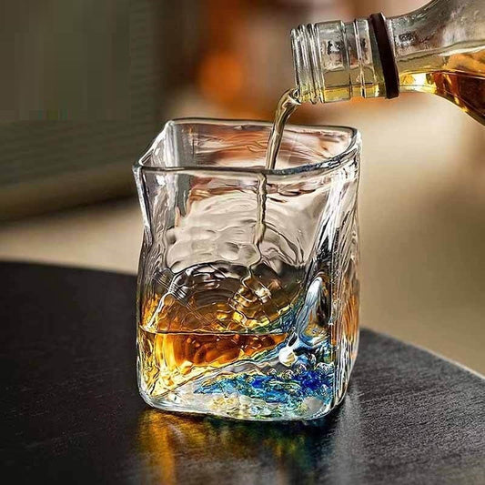 Transparent Irregular Whisky Glasses